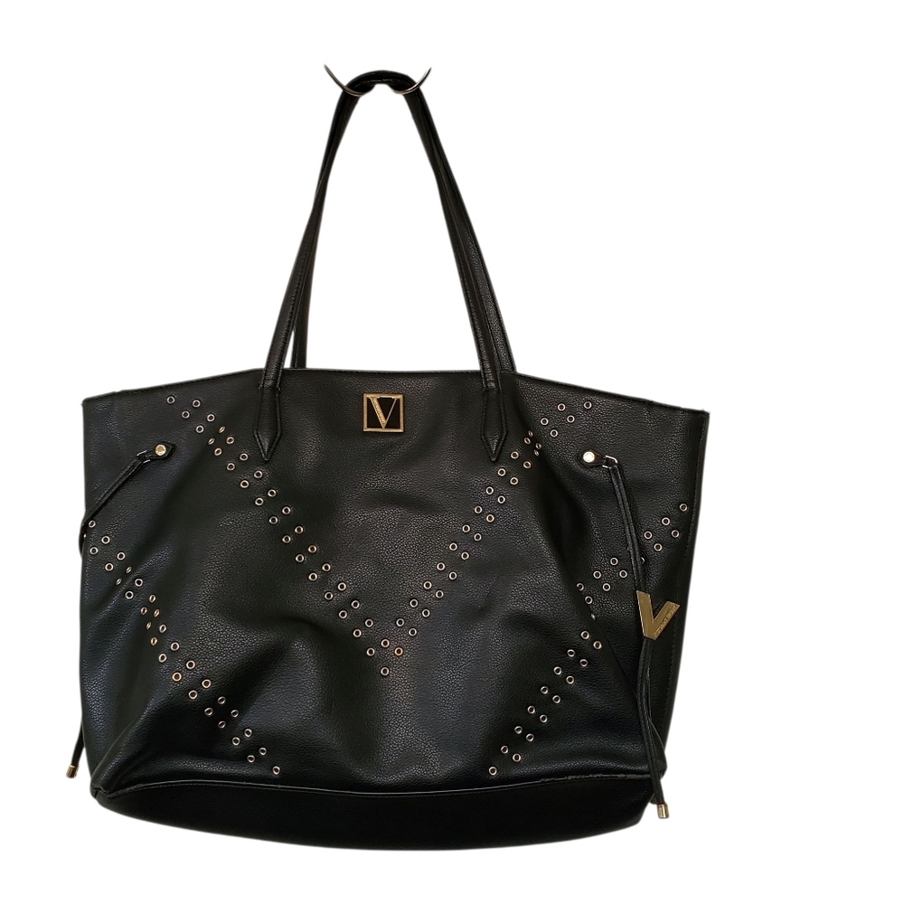 Victoria's Secret Black Carry All Tote Carry On Overnight Bag